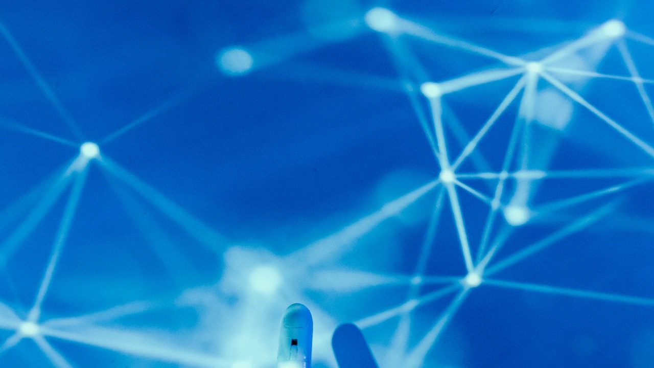 AI and a digital network shaping modern SEO