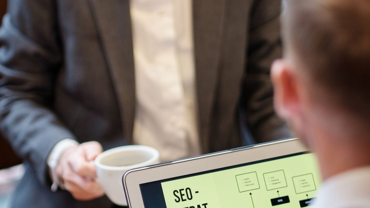 Planning a content and SEO strategy on a laptop